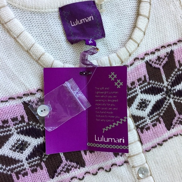 3 for $30! Lulumari Whip Stitch Knit Button Down Handmade Dress - Picture 5 of 9